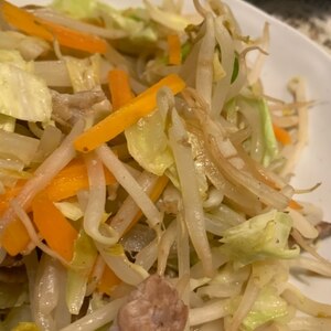 焼肉のタレで肉野菜炒め